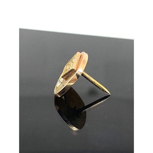 Village Inn Restaurant Diamond 10k Yellow Gold Service Pin No Back - Picture 5 of 7